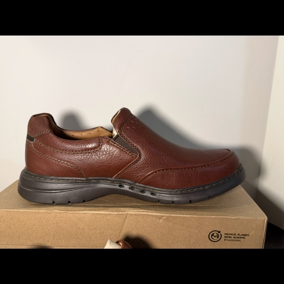 Clarks Un Brawley Step Mahogany Leather Slip On Casual Shoes Mens 12M main image 5